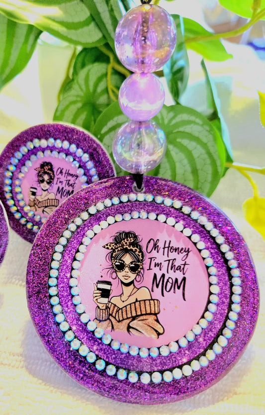That Mom Vibe Resin Car Charm Collection
