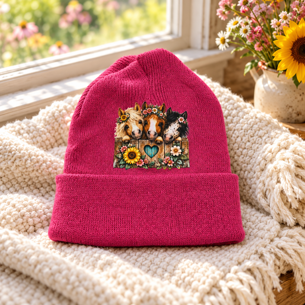 Pony Kisses & Cozy Wishes — Pink Pony Beanie