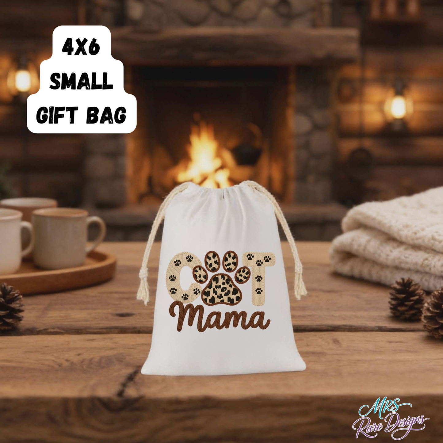 Cat Mama Mug & Gift Bag Set – Perfect Gift for Cat Lovers