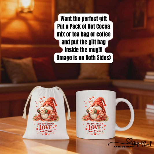 Love & Cocoa Mug Gift Collection – Ceramic Coffee Mug with Matching Gift Bag(3 designs)