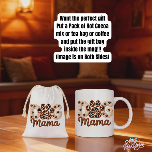 Dog Mama Mug & Gift Bag Bundle – Adorable Gift Set for Proud Pet Moms