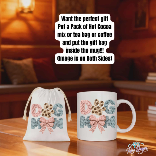 Dog Mom Mug & Gift Bag Set – Perfect Gift for Dog Lovers