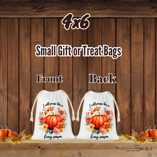 Praise in Every Season Pumpkin Gift & Treat Bags