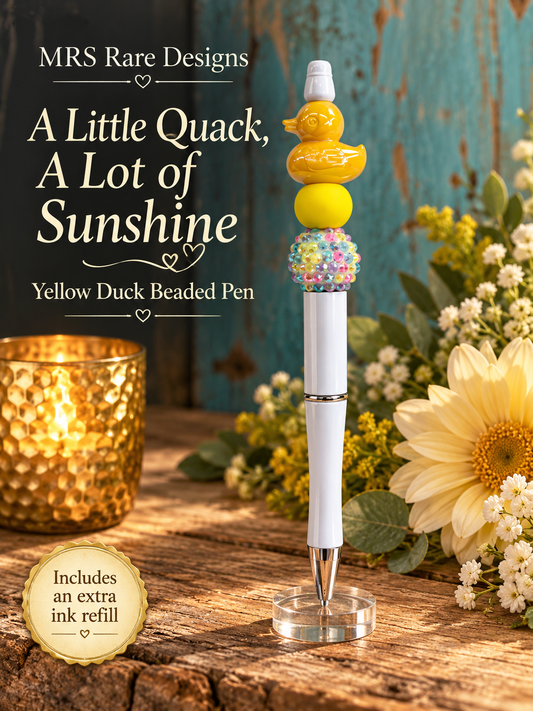 Yellow Duck Beaded Pen - A Little Quack, A Lot of Sunshine