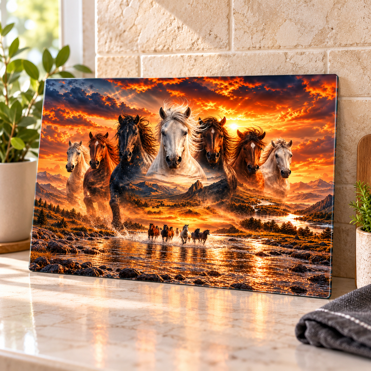 Wild & Free 11 x 7.87 Inch Glass Cutting Board