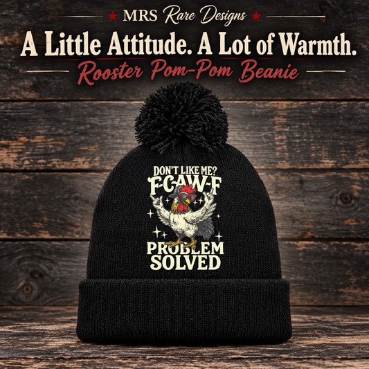 A Little Attitude, A Lot of Warmth Rooster Pom-Pom Beanie