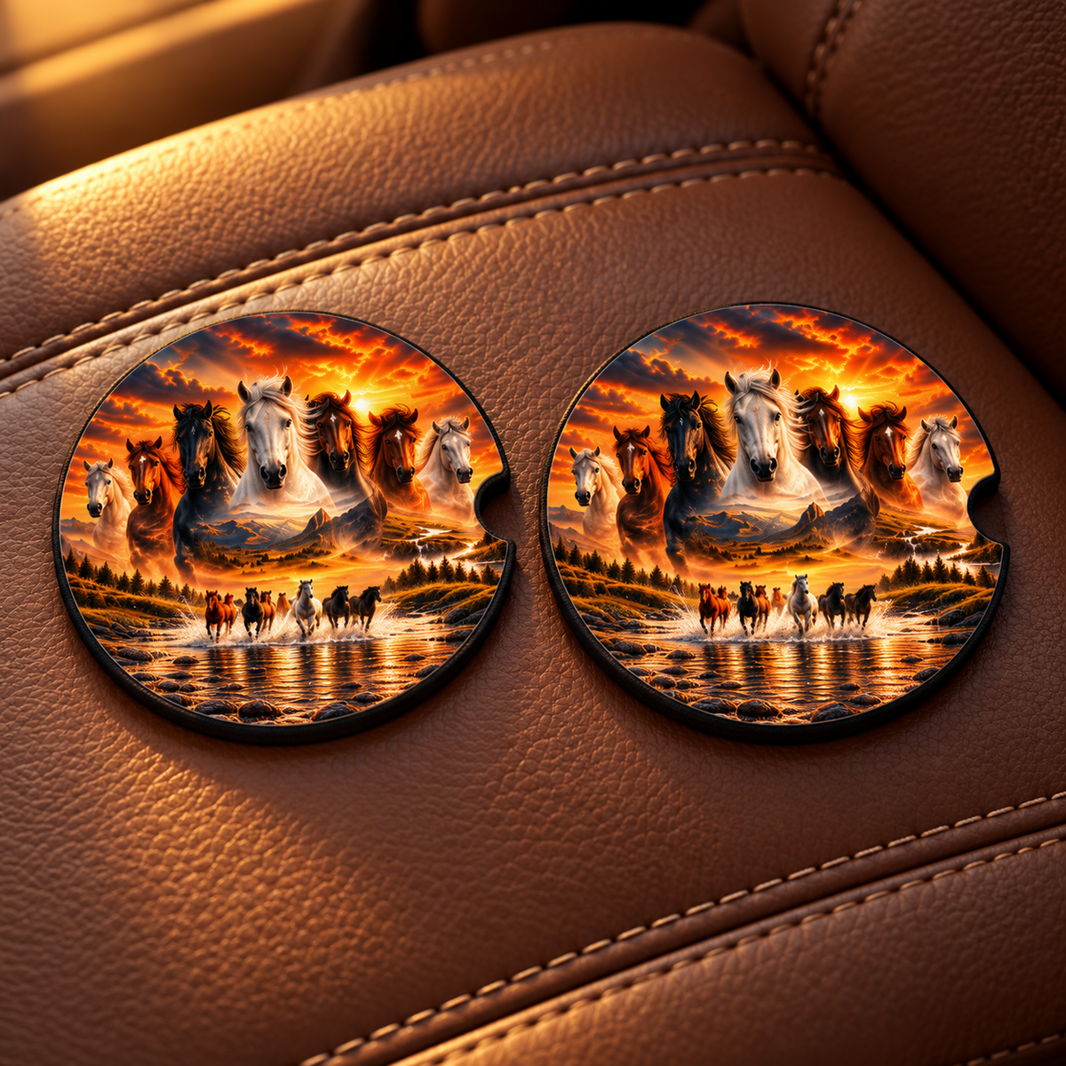 Wild & Free Neoprene Car Coasters (Set of 2)