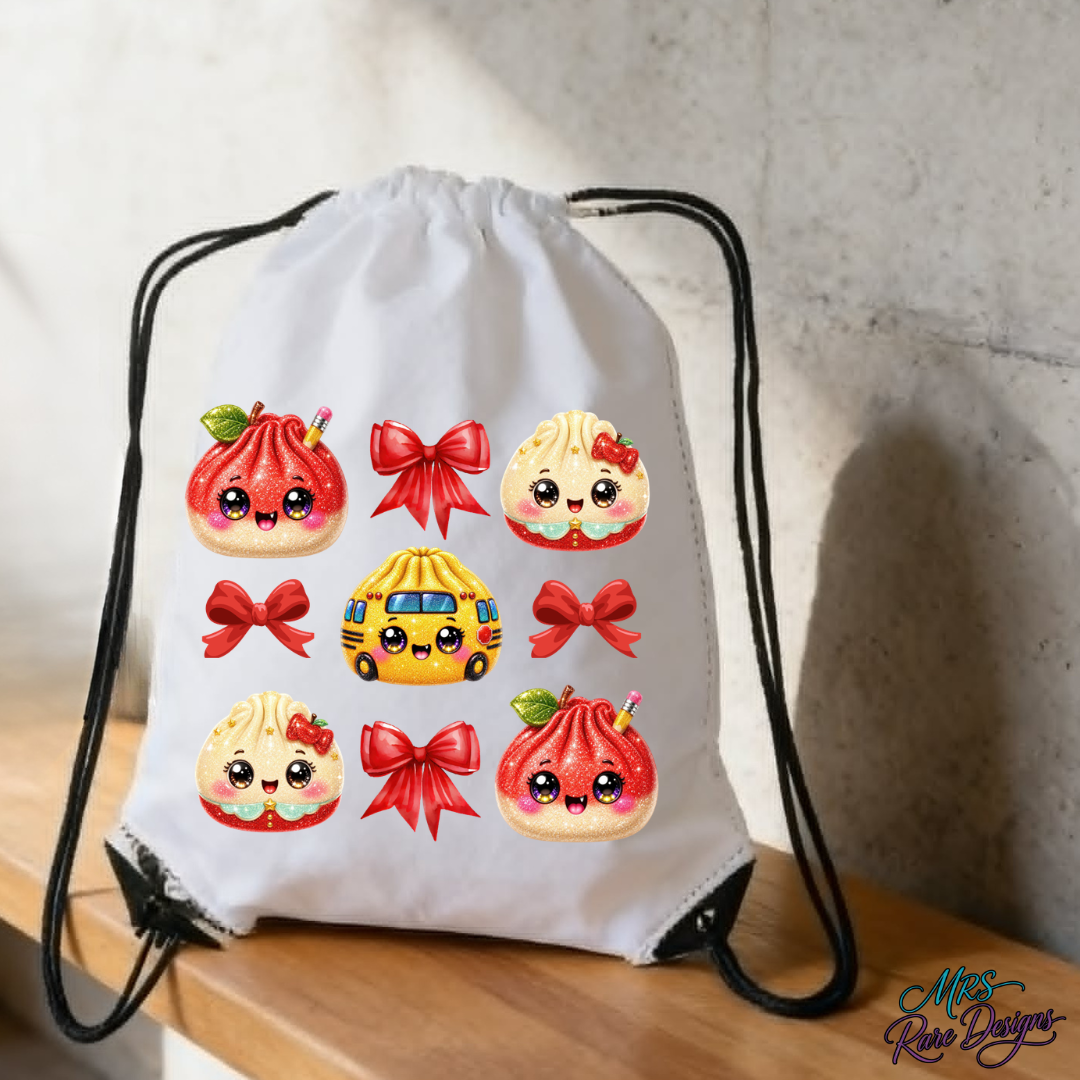 "Apple of My Eye" Drawstring Backpack