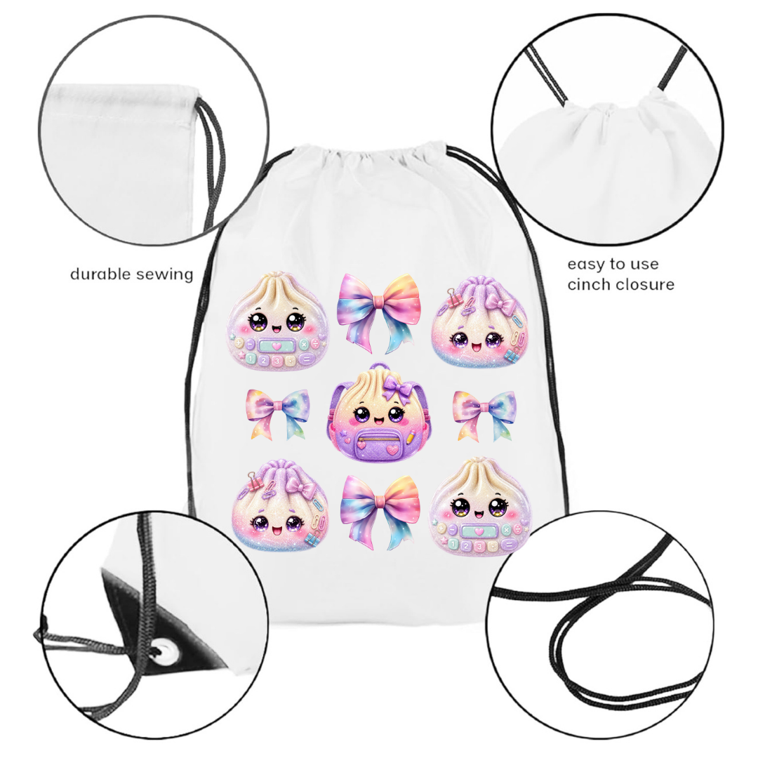 "Little Scholar Squad" Drawstring Backpack