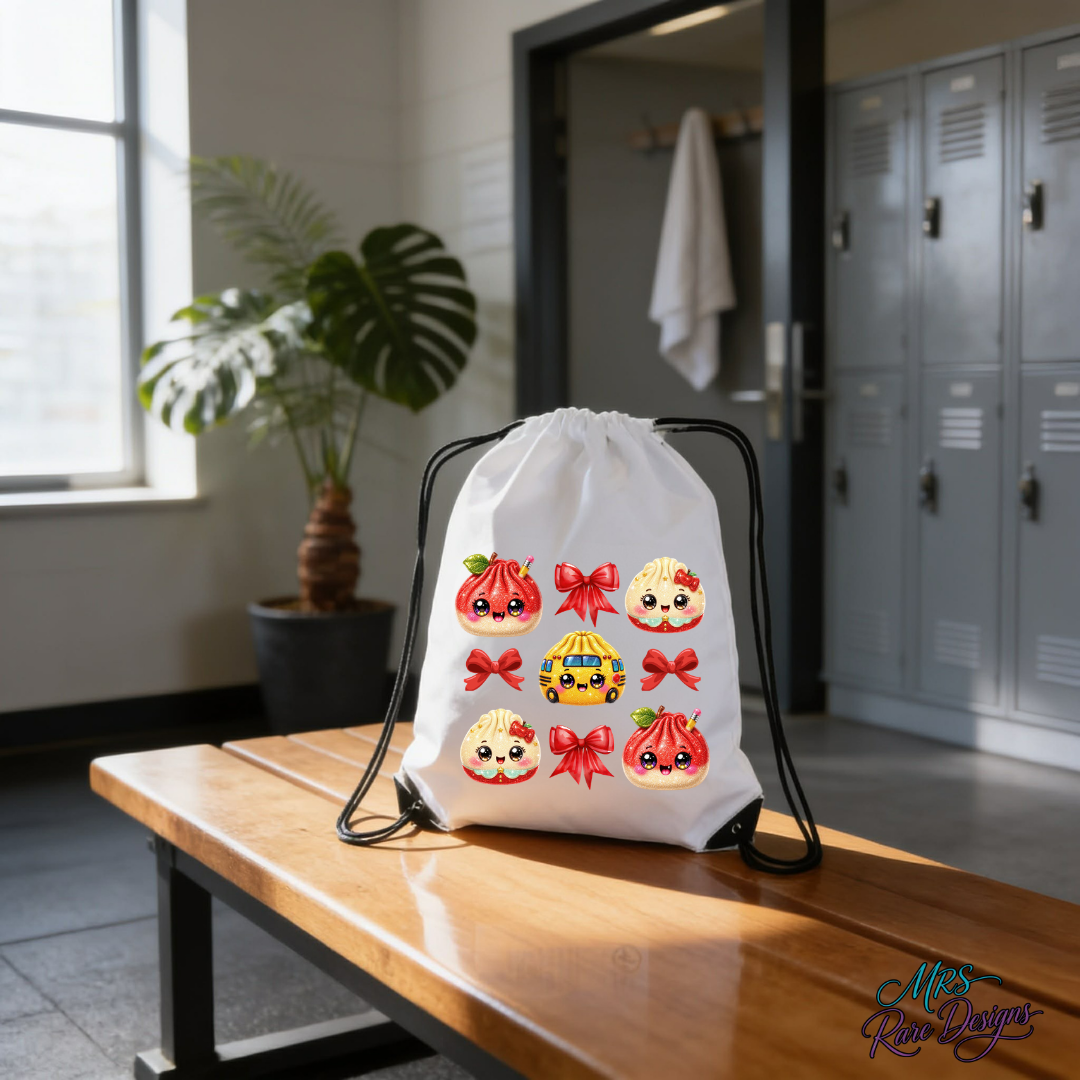 "Apple of My Eye" Drawstring Backpack