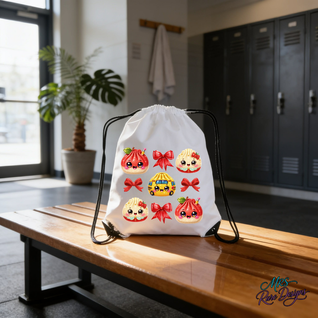 "Apple of My Eye" Drawstring Backpack