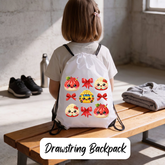 "Apple of My Eye" Drawstring Backpack
