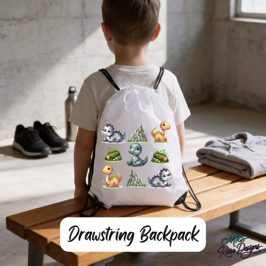 Dino-Mite Explorer Kids Drawstring Cinch Backpack