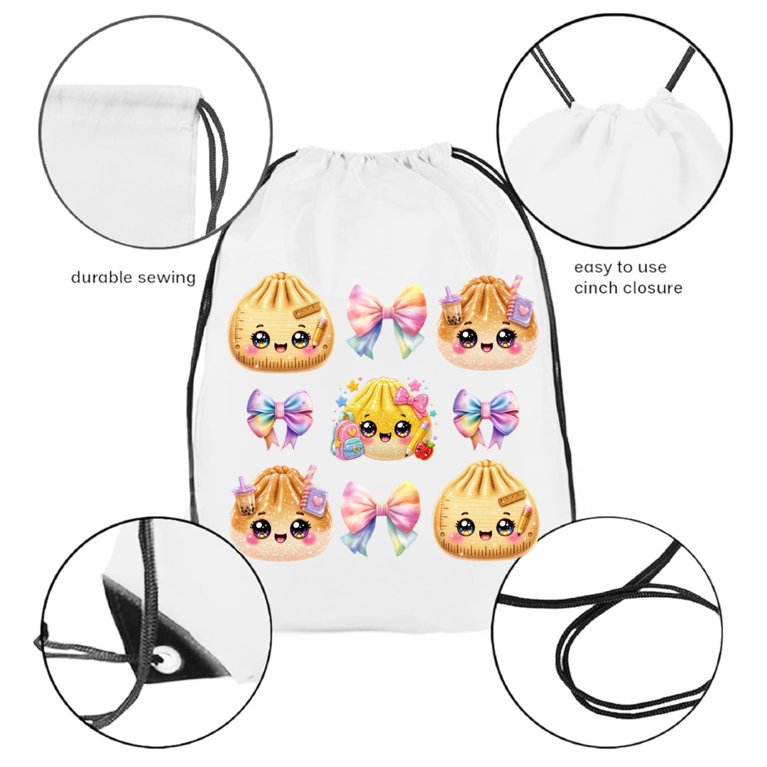 "Sweet Study Buddies" Drawstring Backpack