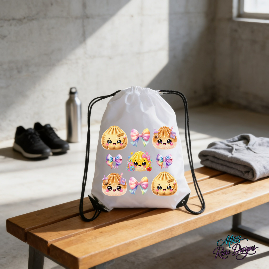 "Sweet Study Buddies" Drawstring Backpack