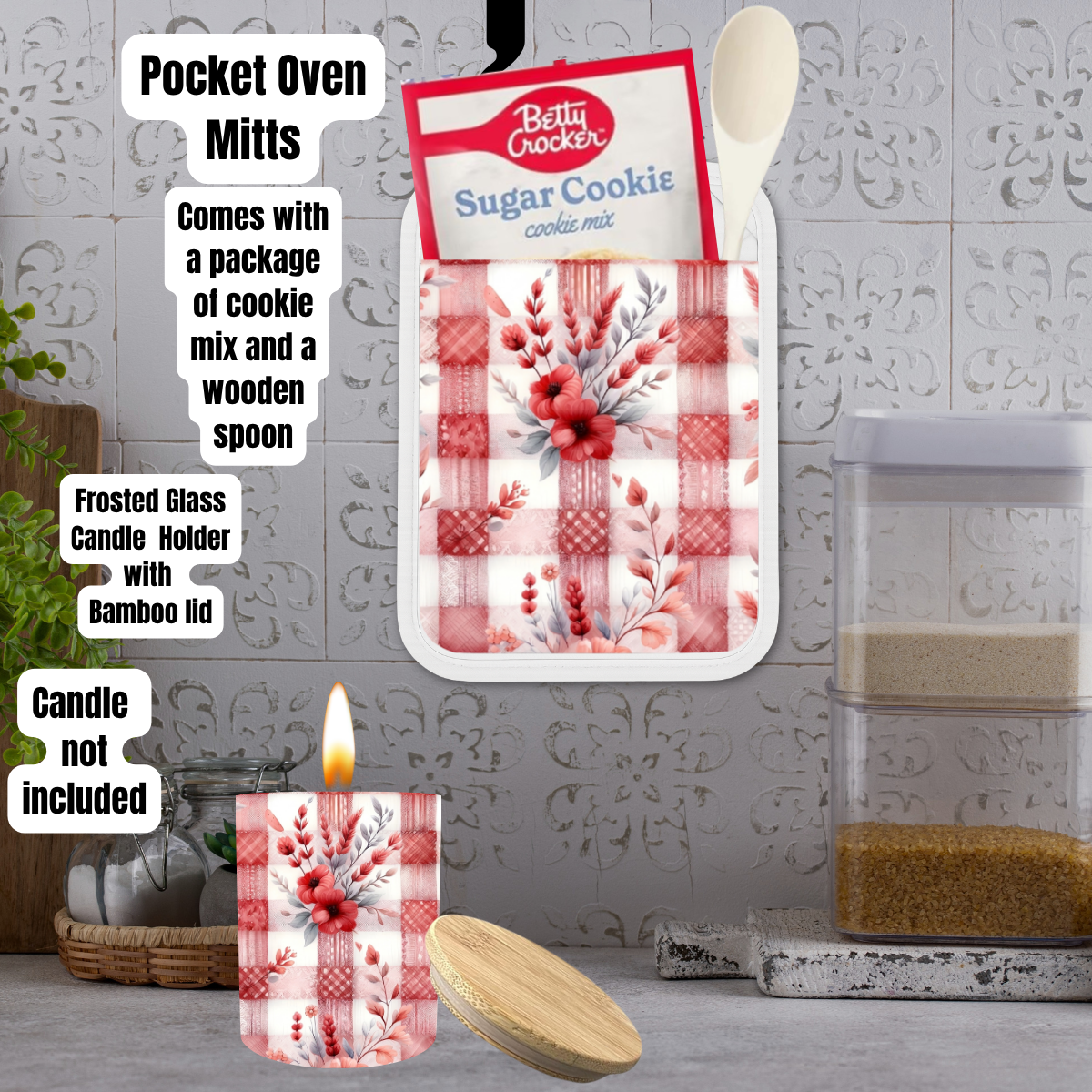 Rustic Rose Cottage Kitchen Comfort Gift Set (Individual or Full Bundle)