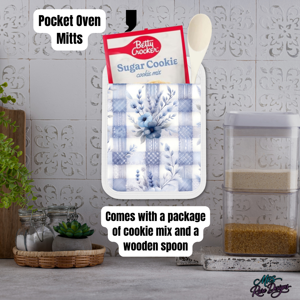 Blue Meadow Cottage Kitchen & Baking Comfort Gift Set (Individual or Full Bundle)