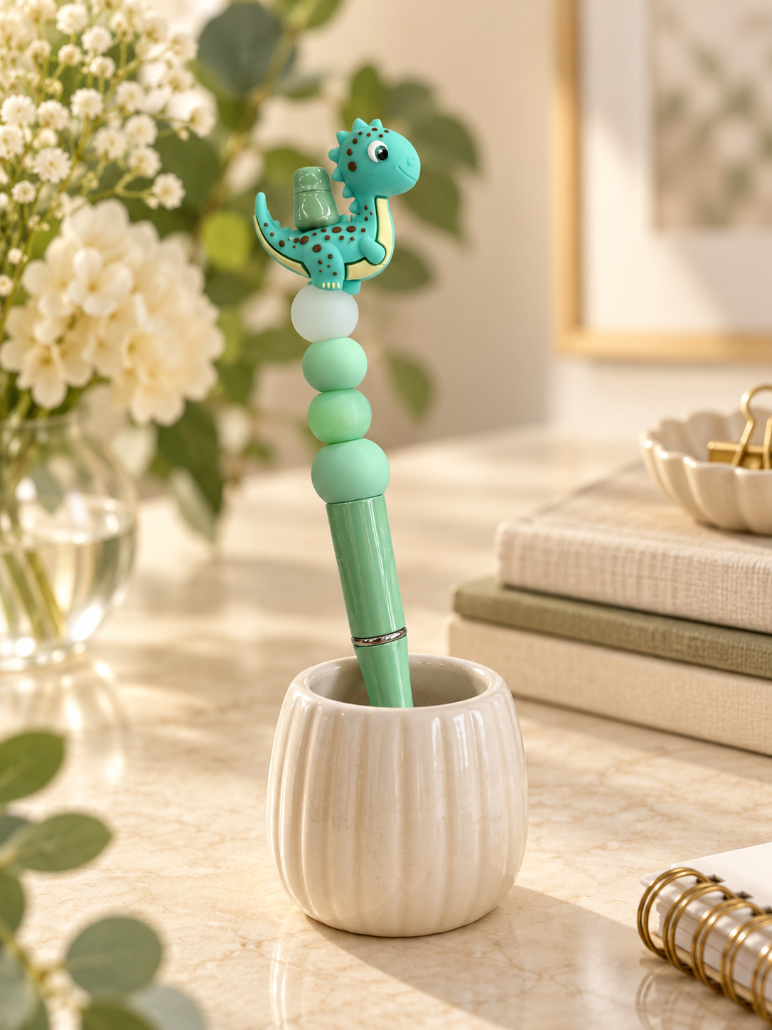 Dinosaur Beaded Pen - A Little Dino, A Lot of Charm
