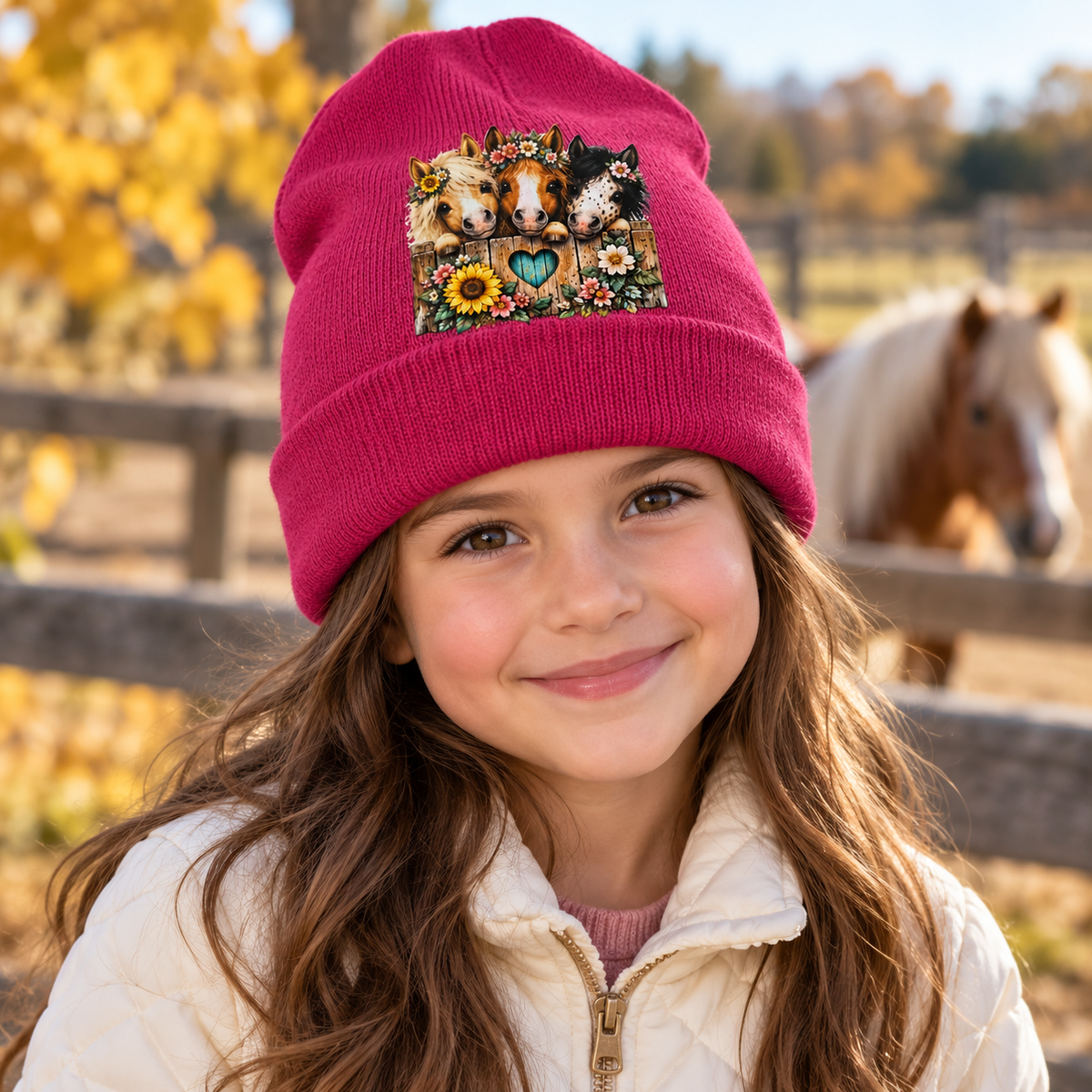 Pony Kisses & Cozy Wishes — Pink Pony Beanie