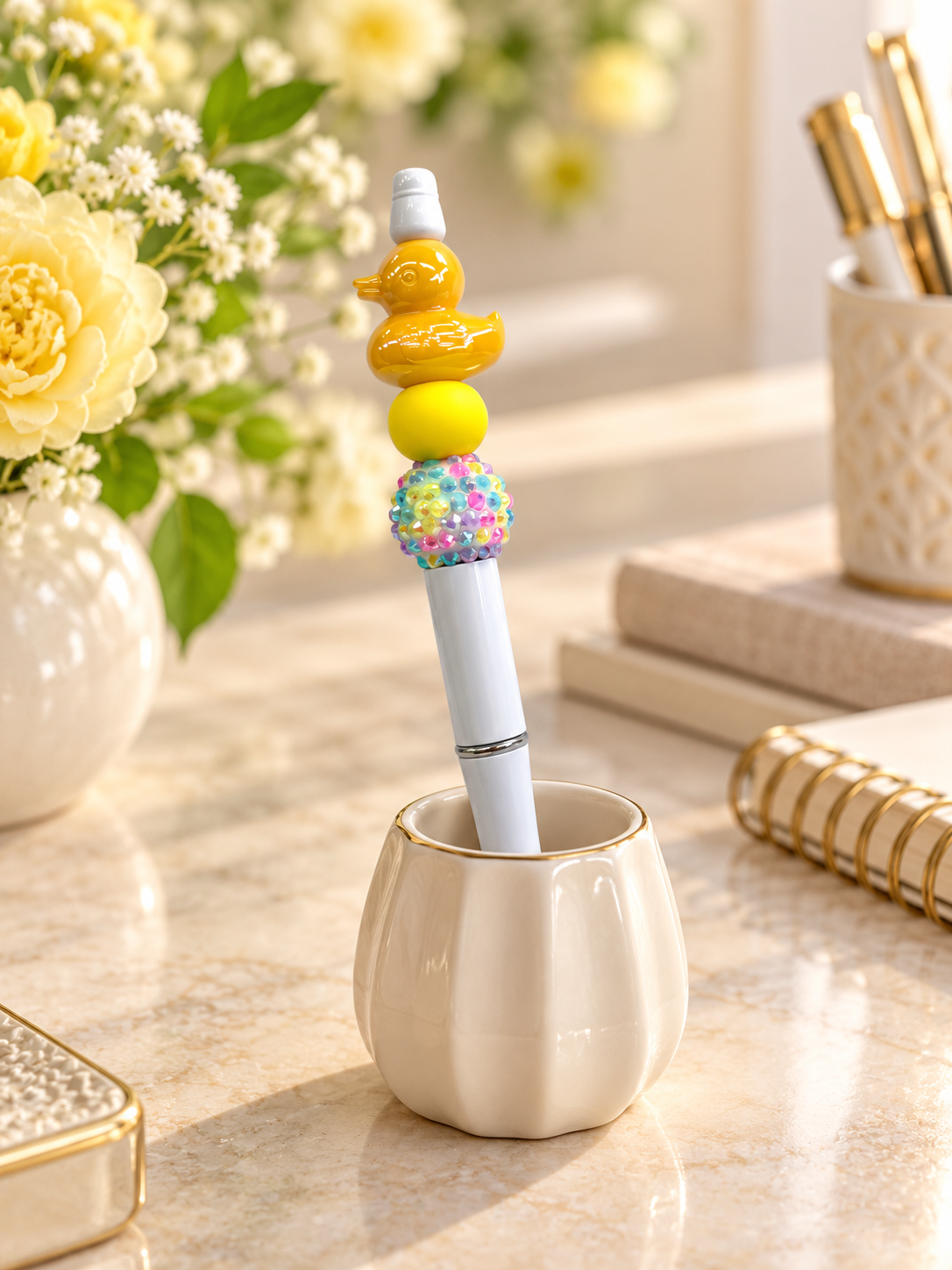 Yellow Duck Beaded Pen - A Little Quack, A Lot of Sunshine