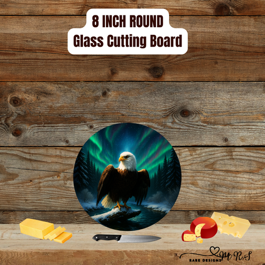 Aurora Eagle 8″ Round Glass Cutting Board