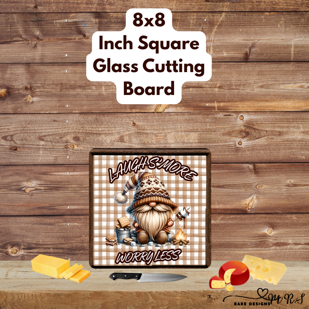 Laugh S’more, Worry Less — Gingham Campfire Gnome Kitchen & Coffee Set