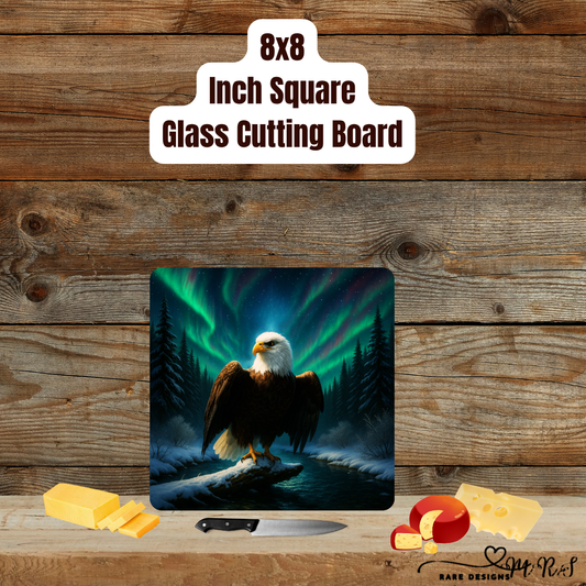Aurora Eagle 8×8 Square Glass Cutting Board