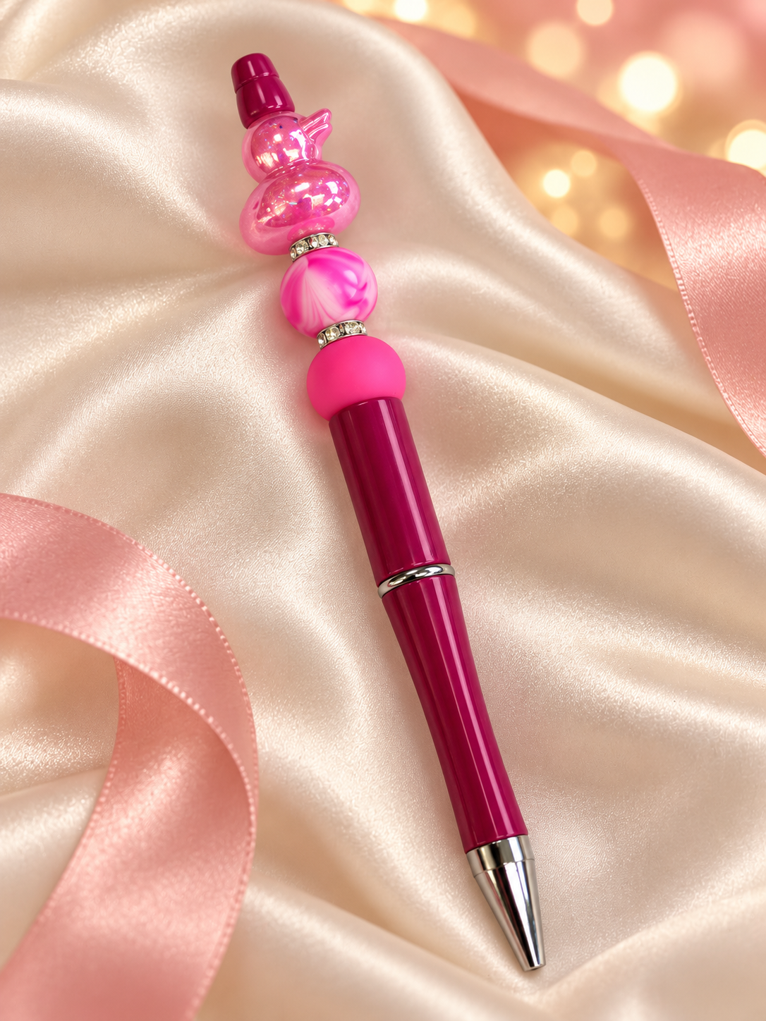 Pink Duck Beaded Pen — A Little Pink, A Lot of Personality