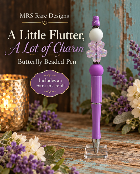 Butterfly Beaded Pen - A Little Flutter, A Lot of Charm