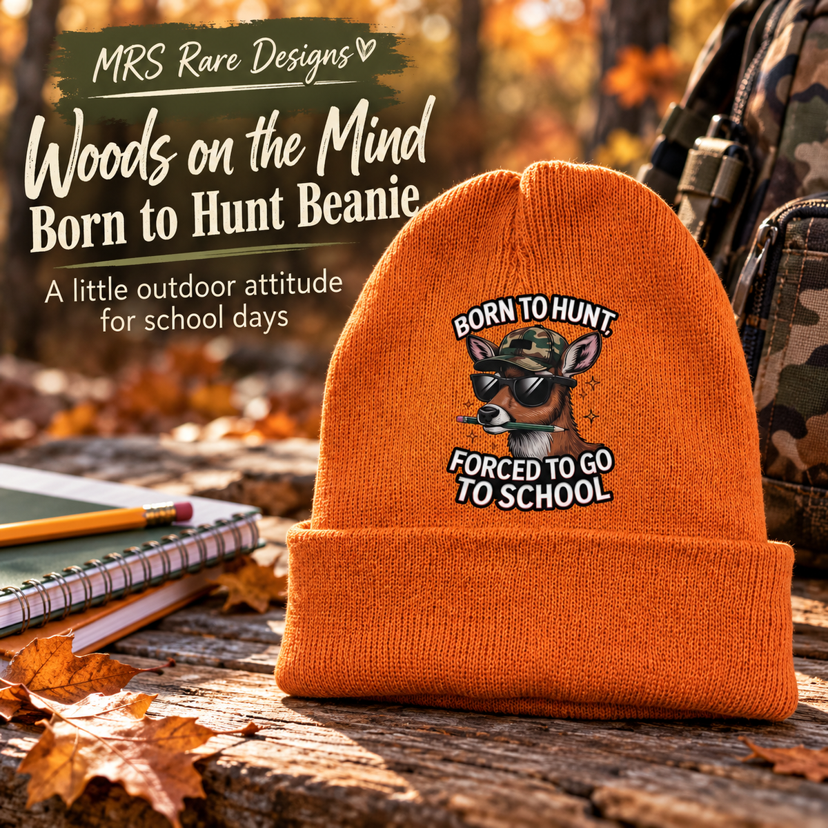 Woods on the Mind — Born to Hunt Beanie