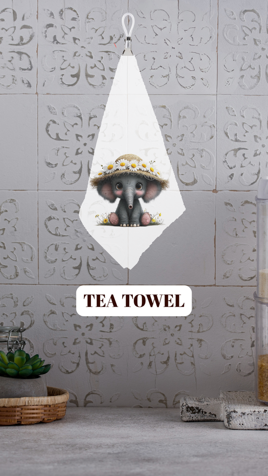 Daisy Charm Elephant Tea Towel™