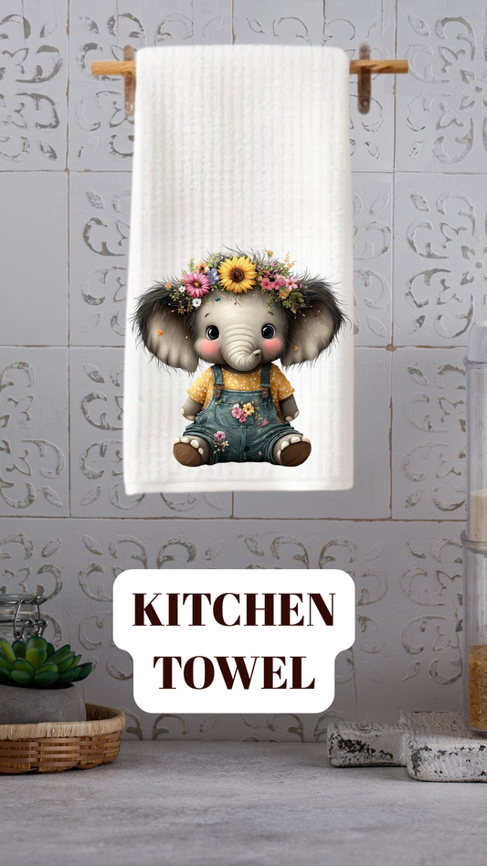 Sunny Meadow Elephant Kitchen Towel™