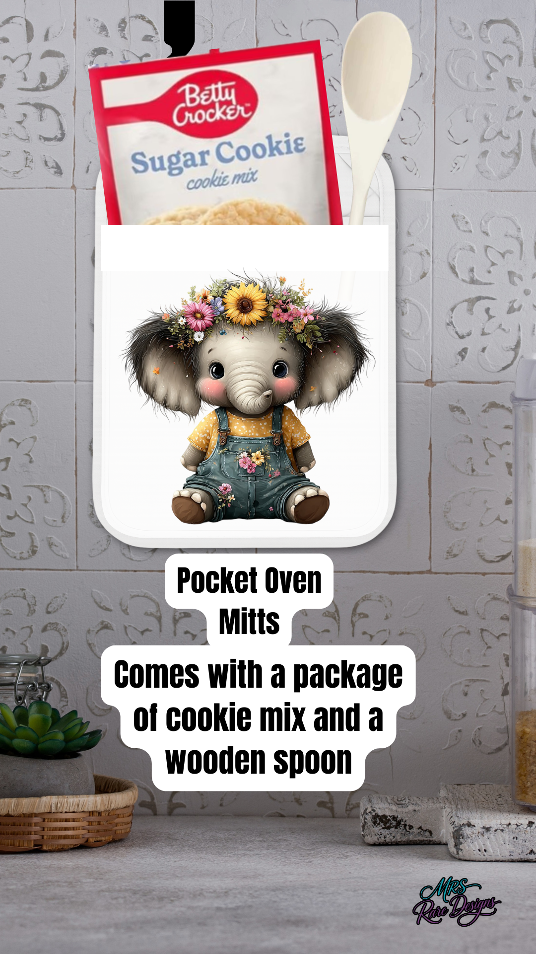 Sunny Bloom Elephant Pocket Mitt™