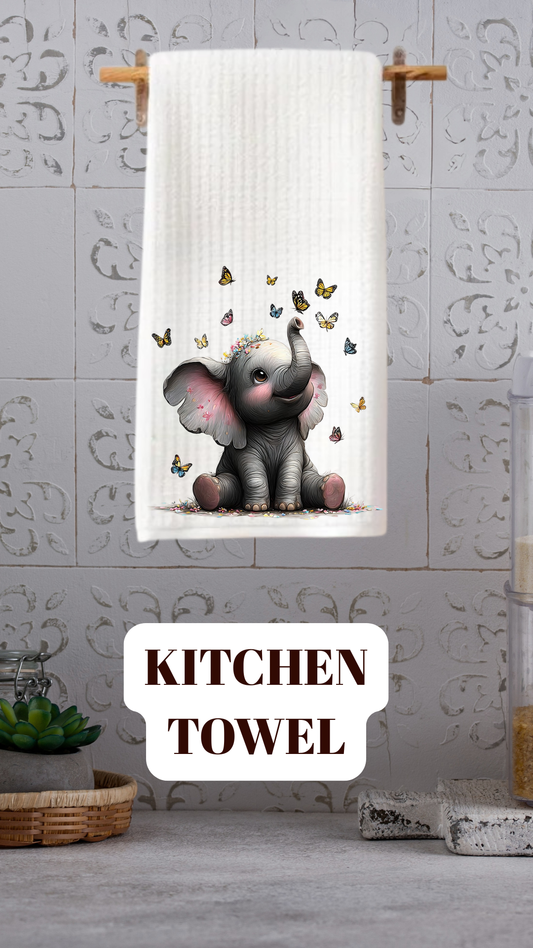 Butterfly Wishes Elephant Kitchen Towel™
