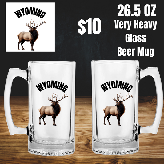 Wyoming Wilderness Elk Beer Mug