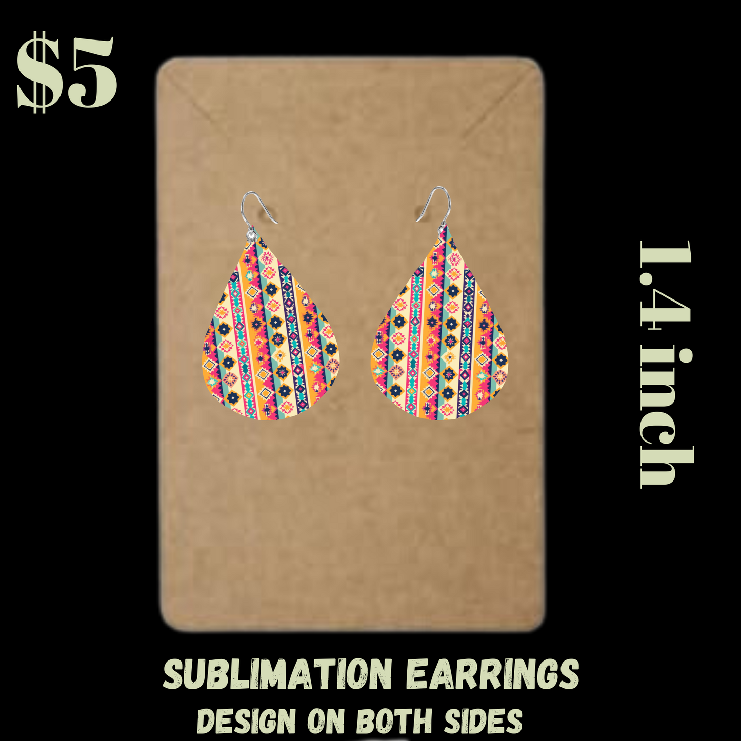 Tribal Teardrop Earrings