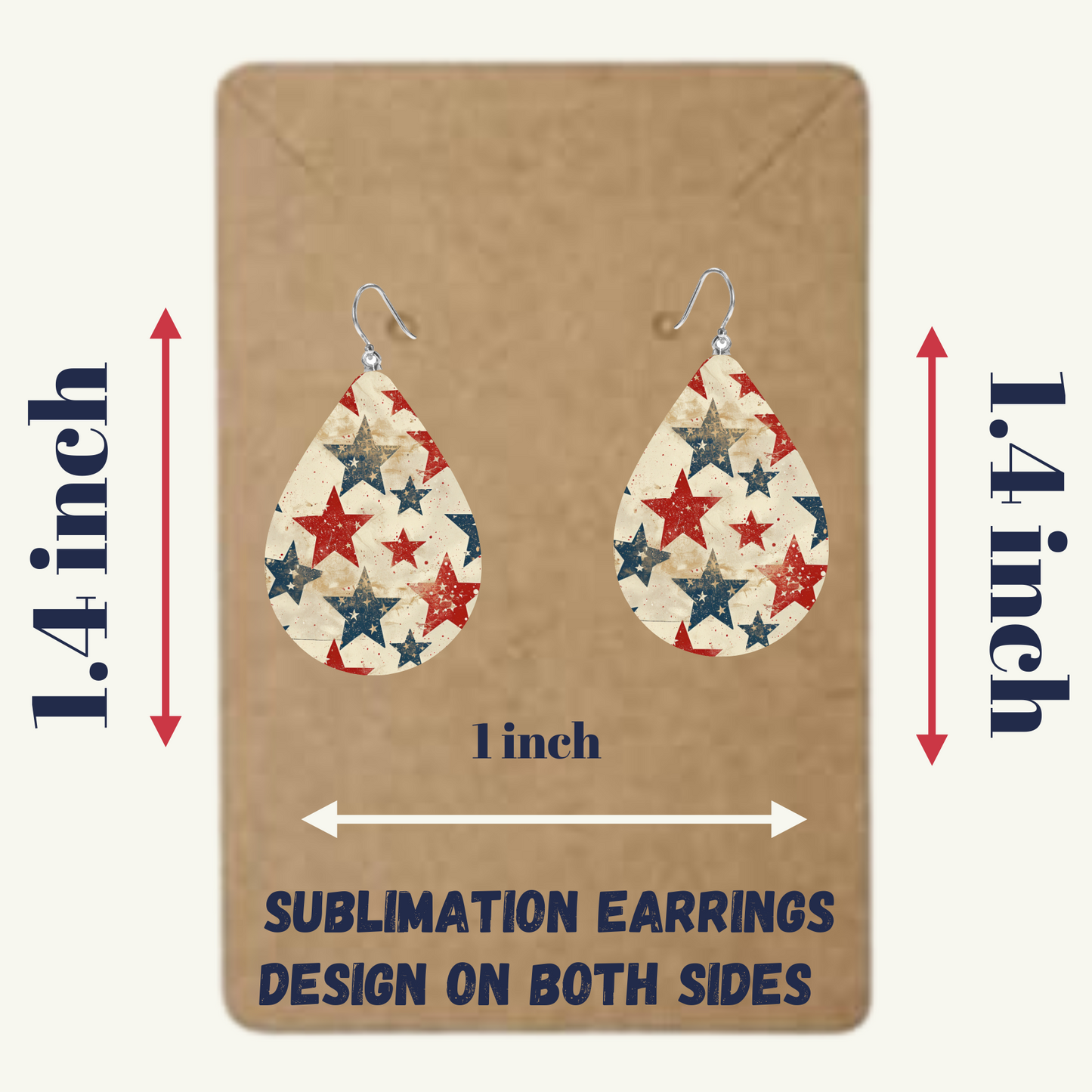 Patriotic Charm Sublimation Earring Collection