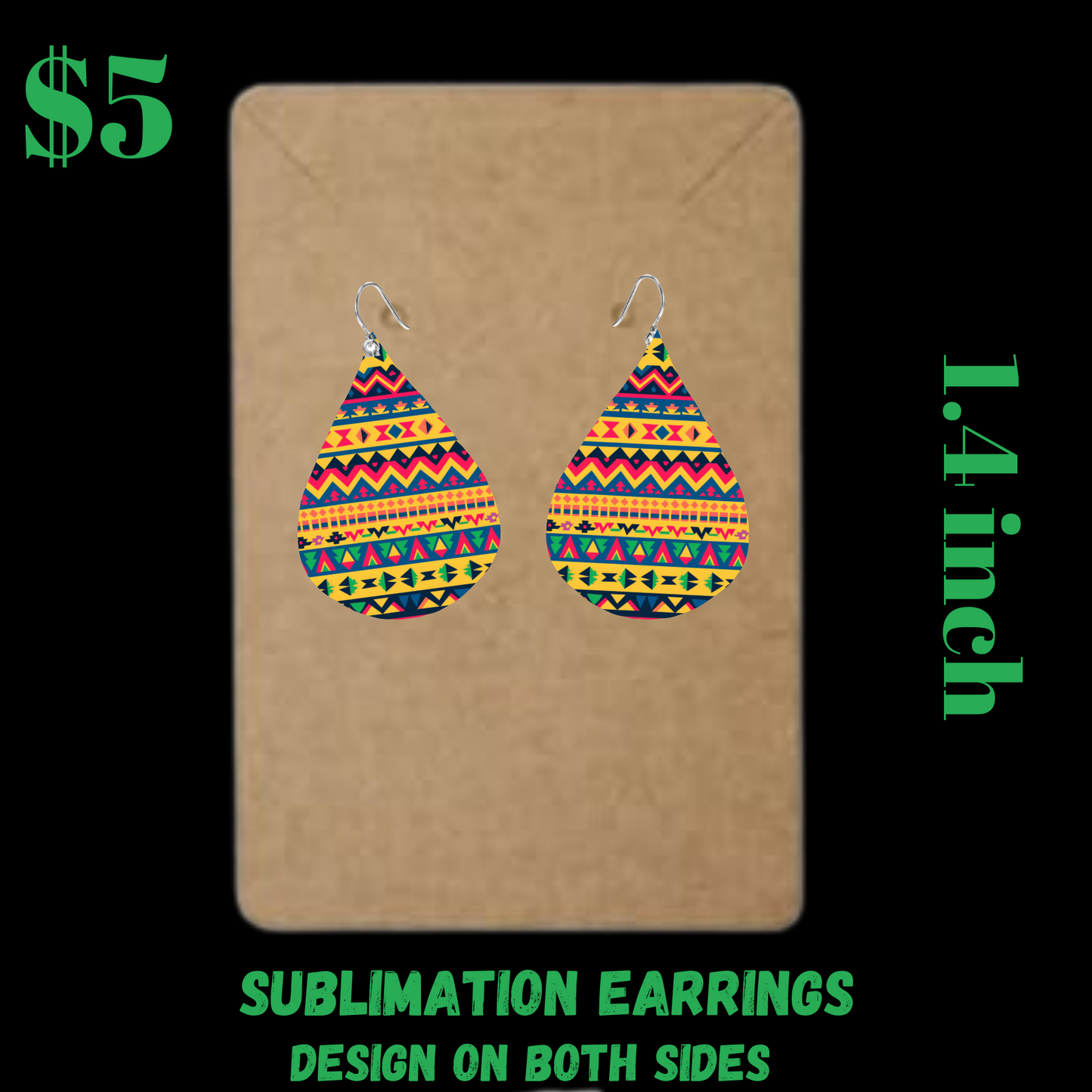 Tribal Teardrop Earrings