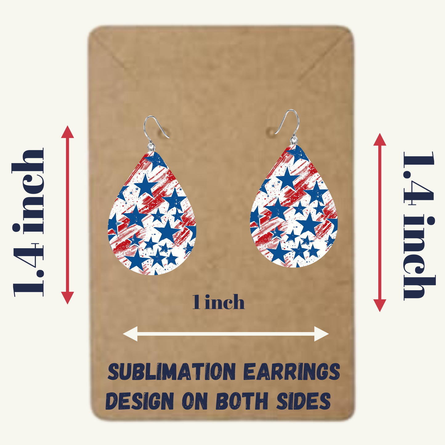 Patriotic Charm Sublimation Earring Collection