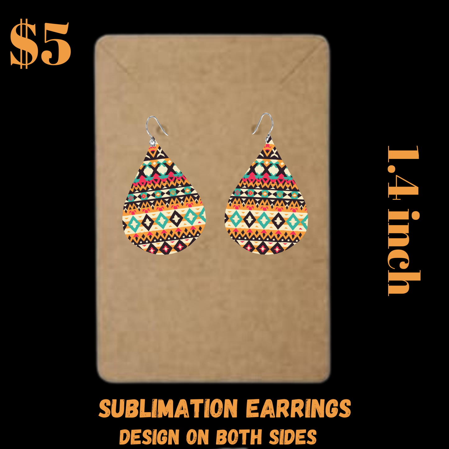 Tribal Teardrop Earrings