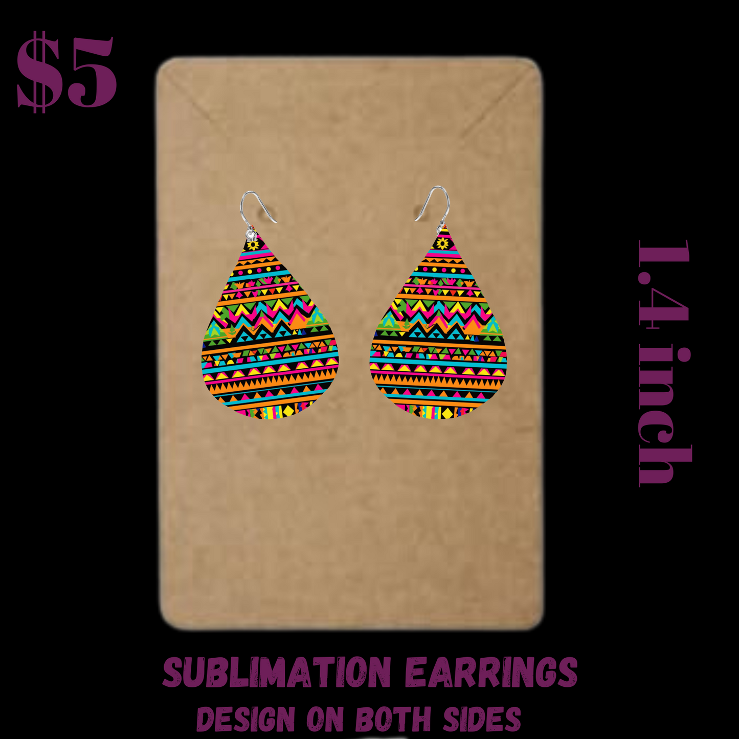 Tribal Teardrop Earrings