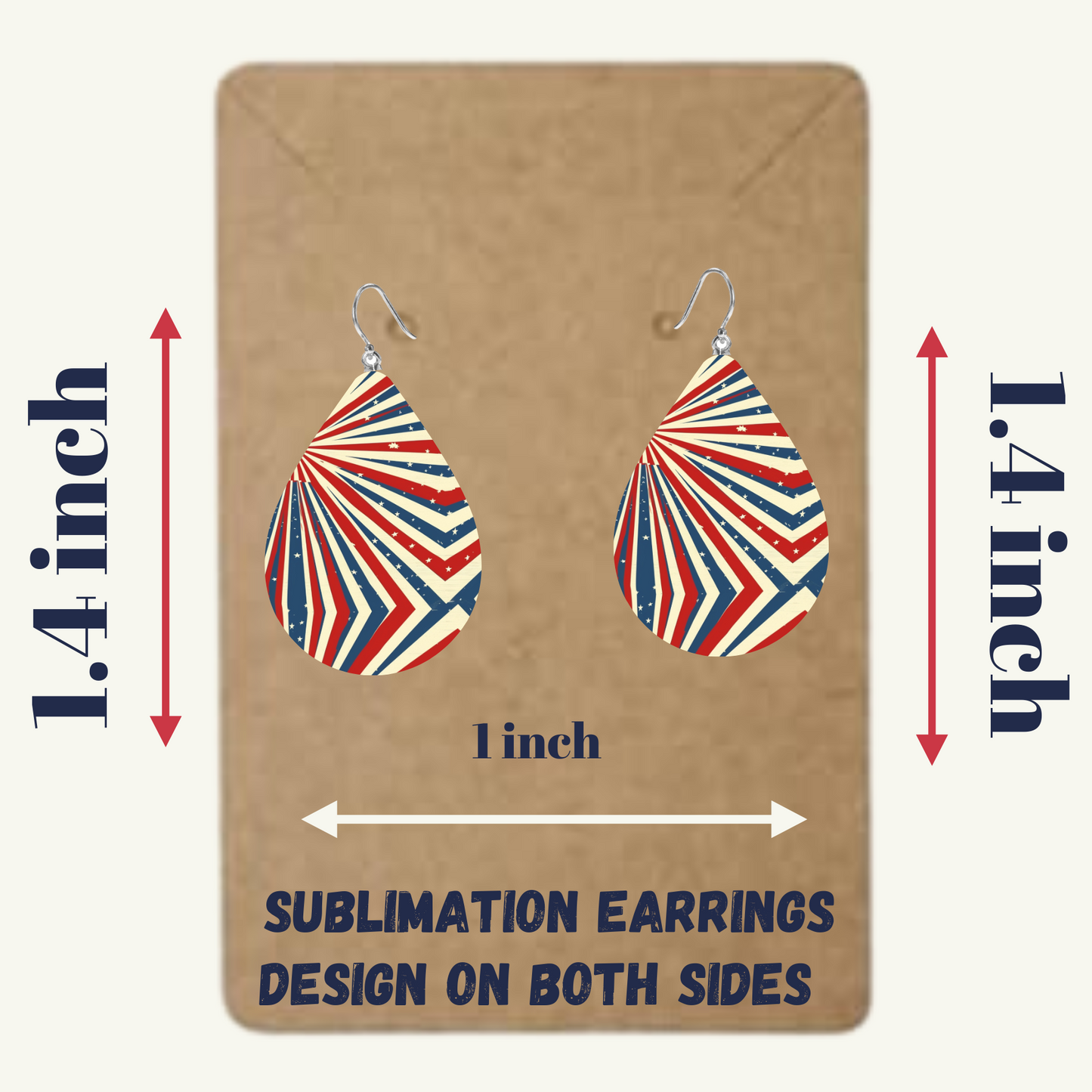 Patriotic Charm Sublimation Earring Collection