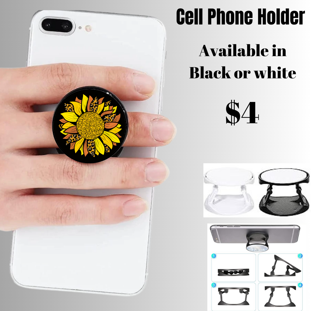 Sunflower Collapsible Phone and Small Tablet Grip Holder