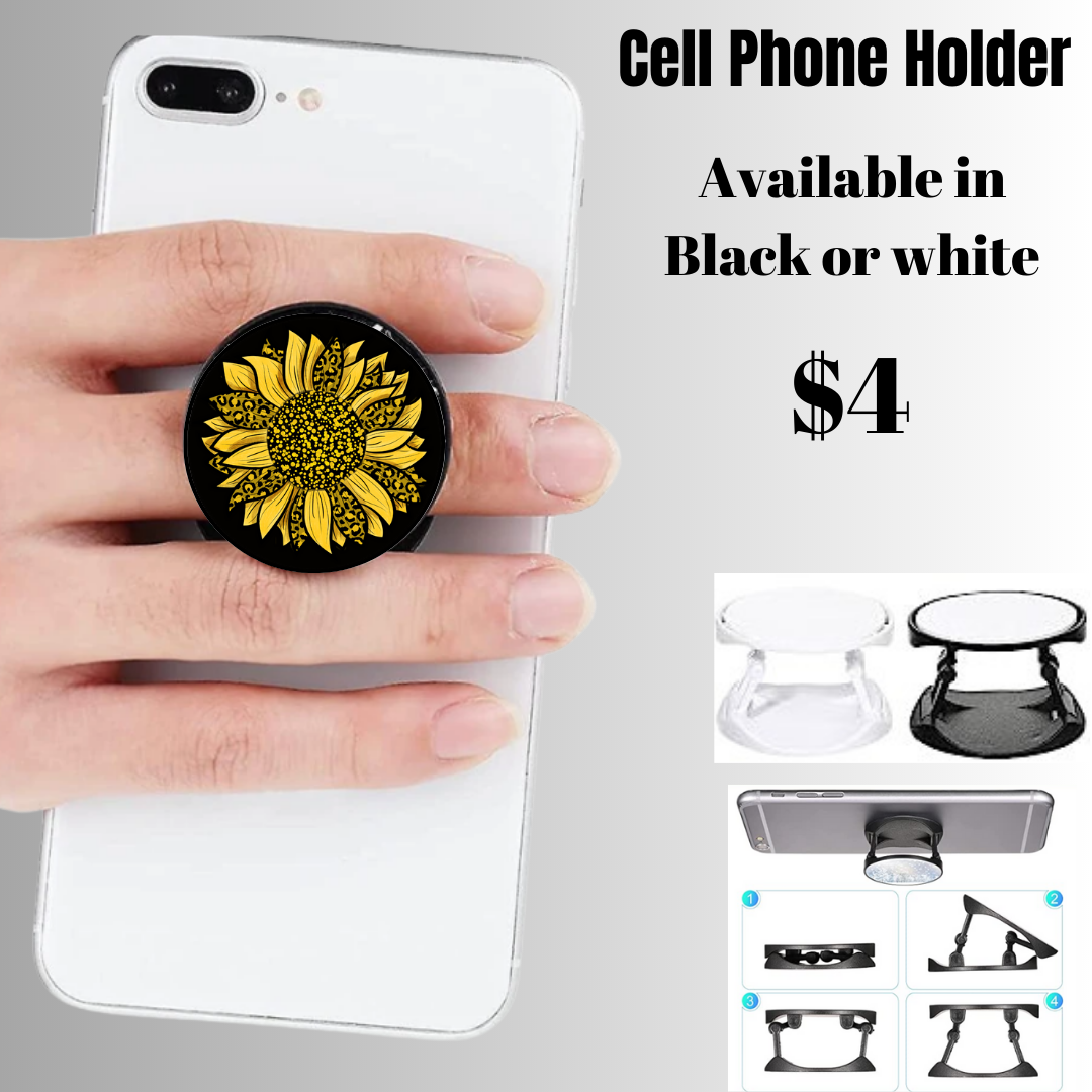 Sunflower Collapsible Phone and Small Tablet Grip Holder