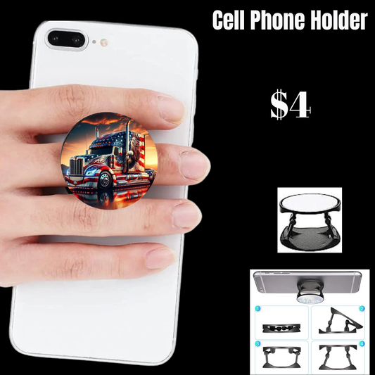 Patriotic Trucker Cell Phone Holder Grip | Collapsible & Adjustable