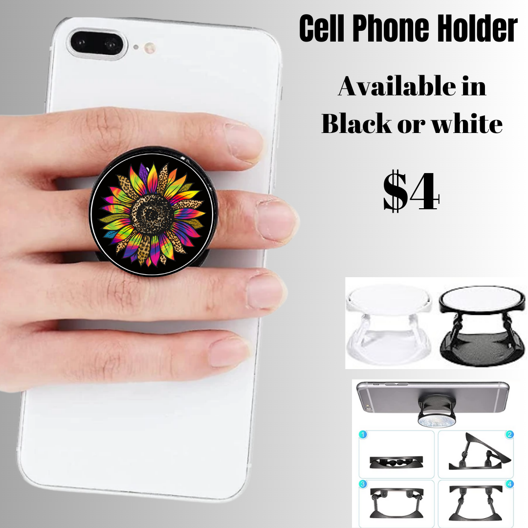 Sunflower Collapsible Phone and Small Tablet Grip Holder