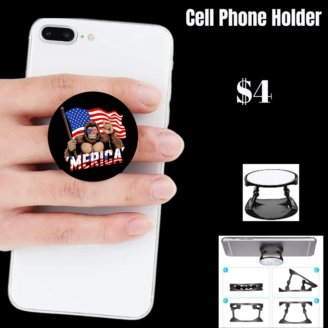 Bigfoot ‘Merica' Patriotic Cell Phone Holder Collection 🇺🇸📱🦍