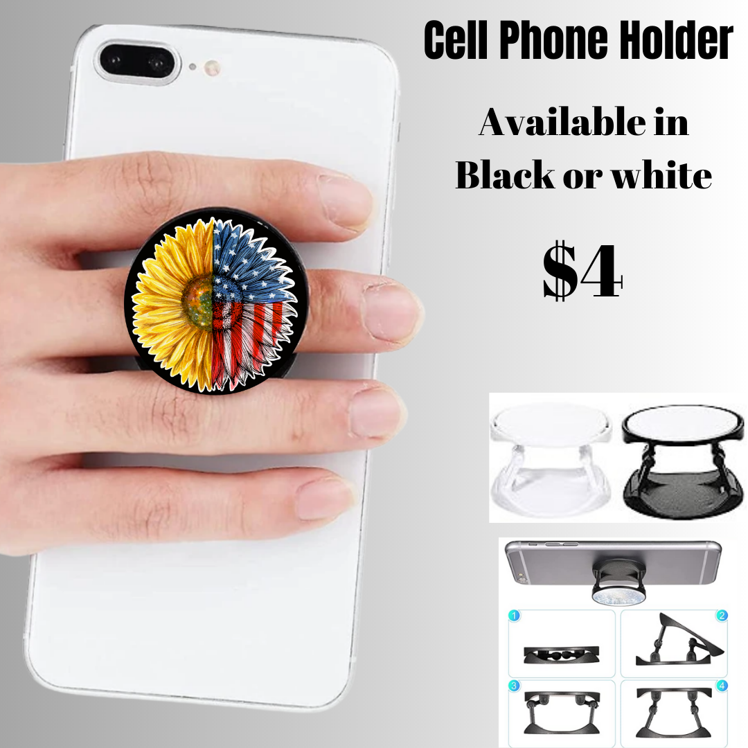 Sunflower Collapsible Phone and Small Tablet Grip Holder