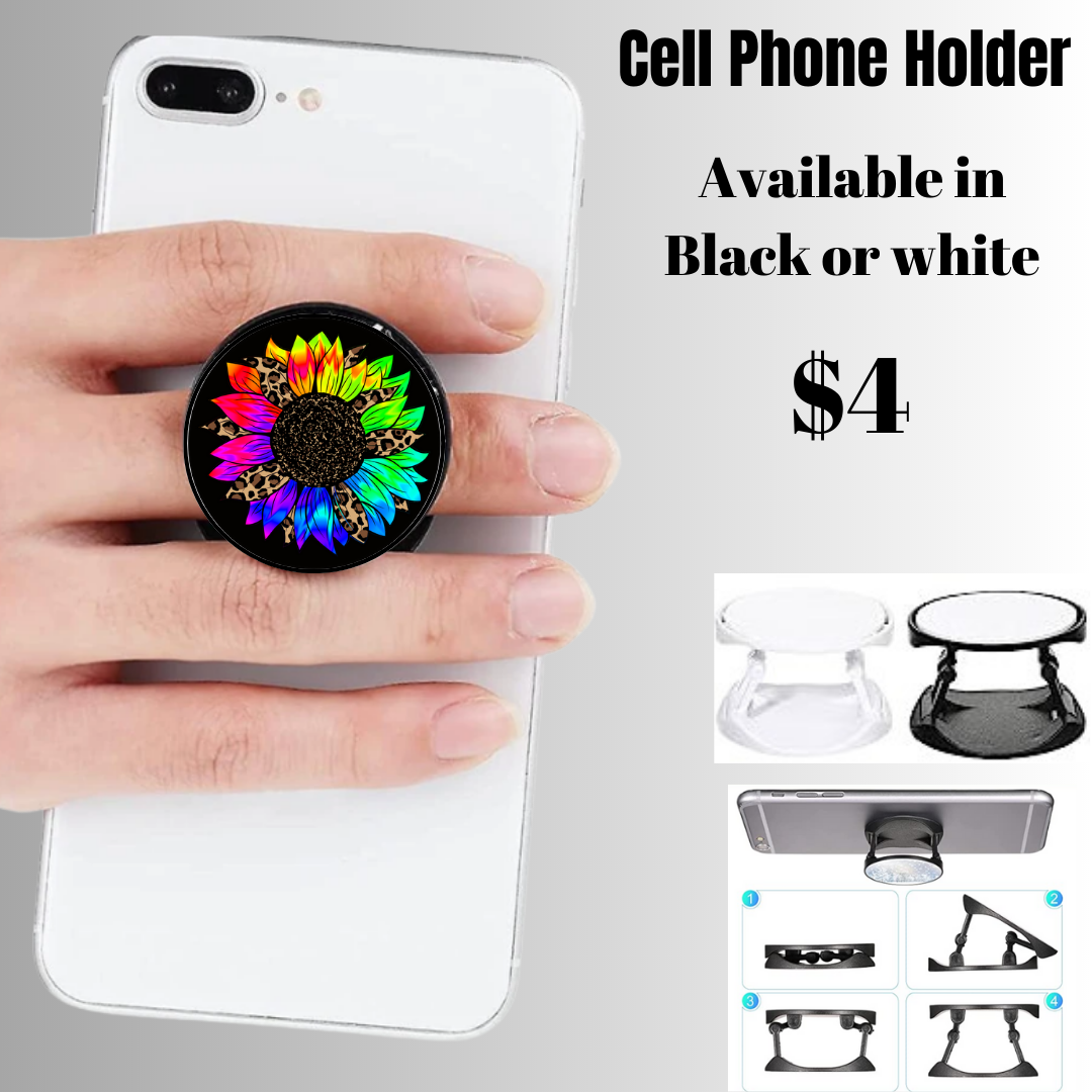 Sunflower Collapsible Phone and Small Tablet Grip Holder