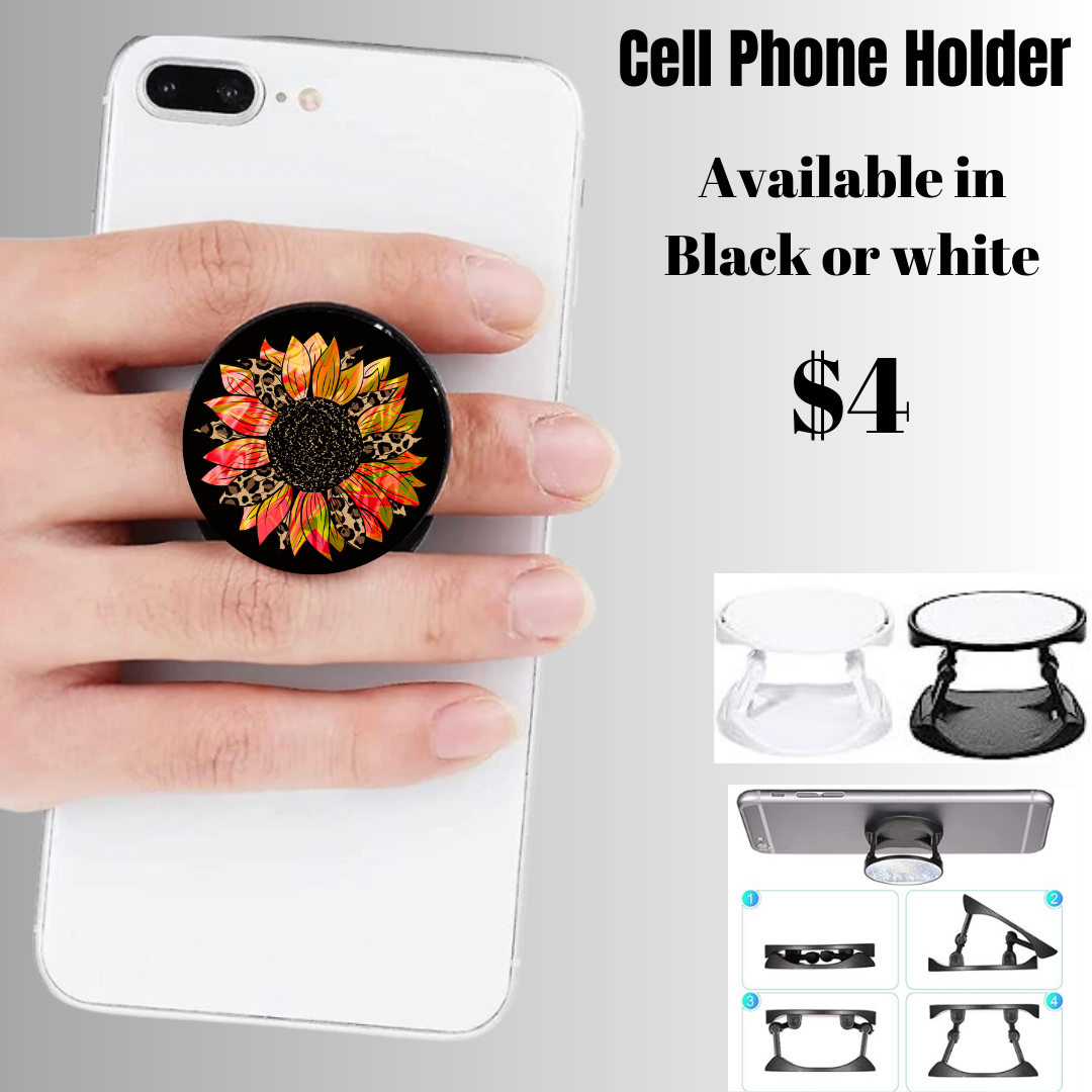 Sunflower Collapsible Phone and Small Tablet Grip Holder